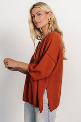 Maddock Knit Top | Rust